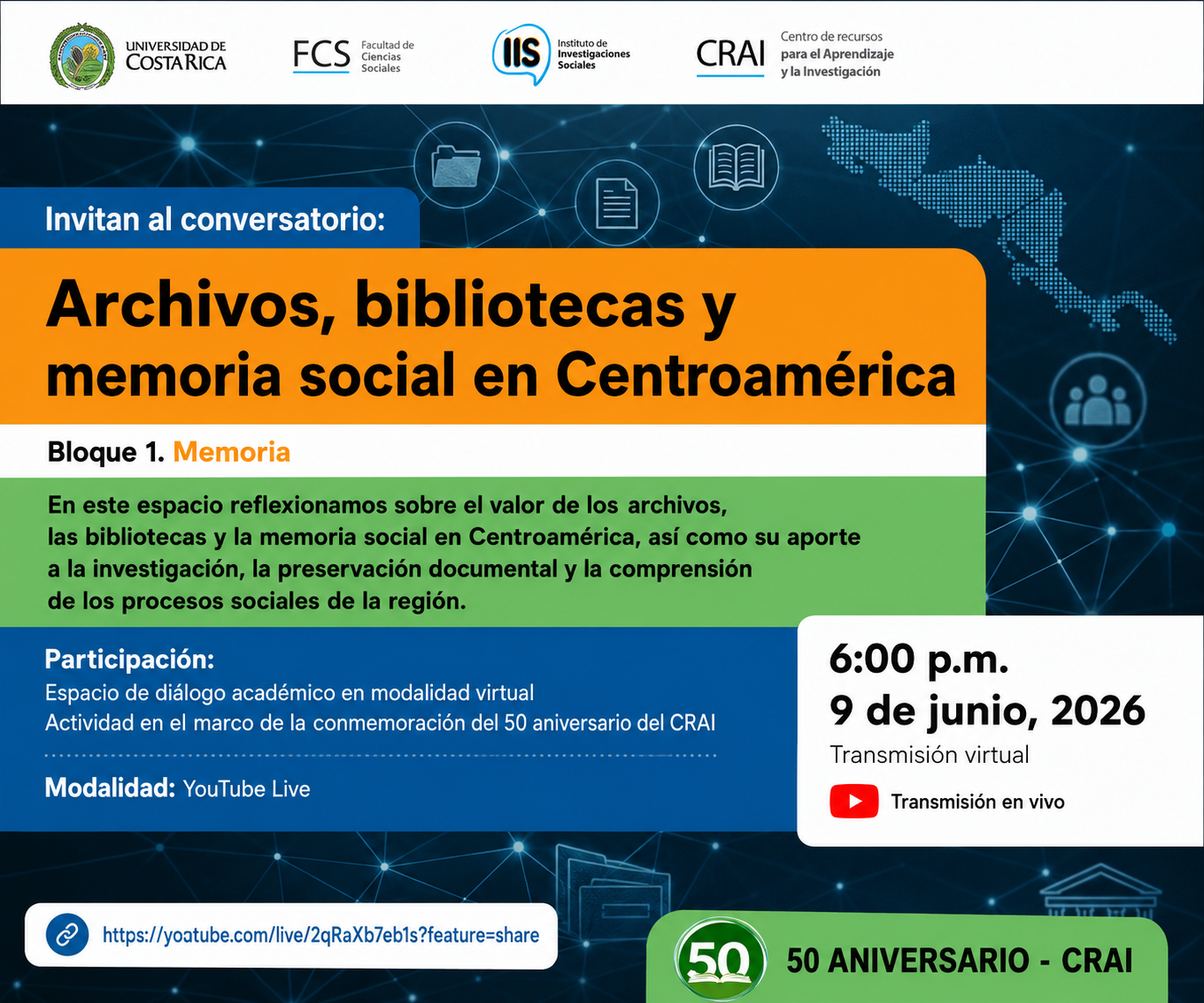 Archivos, bibliotecas y memoria social en Centroamérica